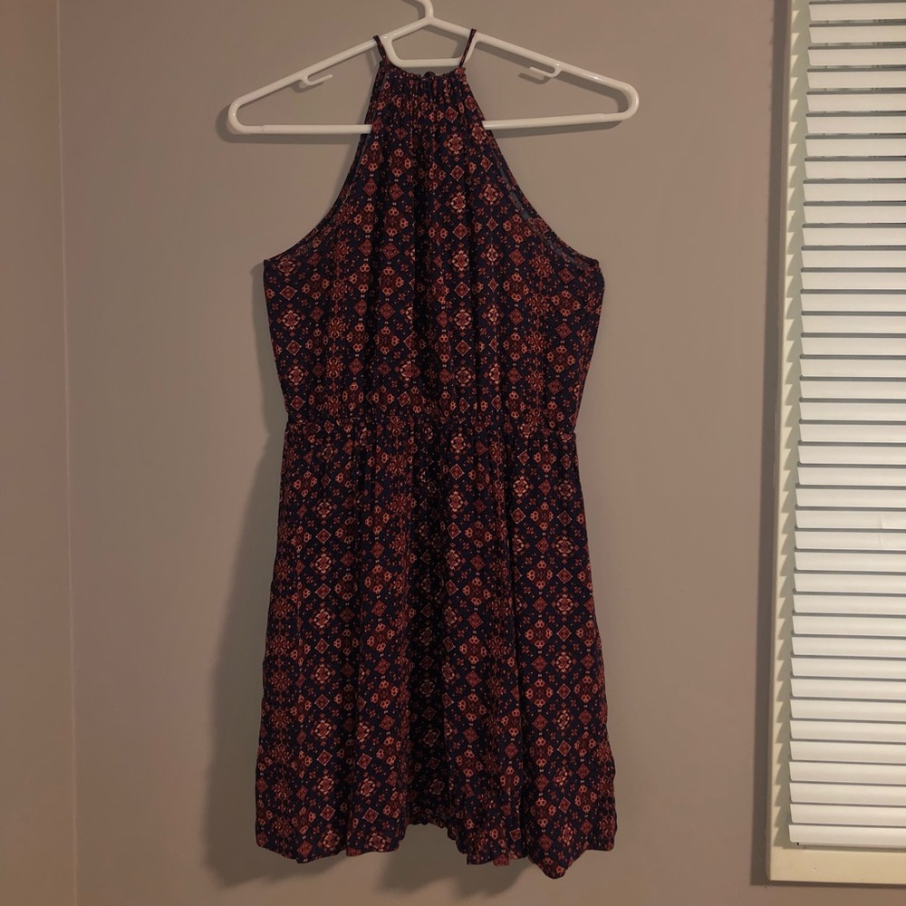 Printed flowy halter summer dress